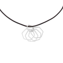 Load image into Gallery viewer, Verdant Silver Multi-Hexagon Necklace