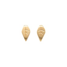 Load image into Gallery viewer, Verdant Bronze Leaf Studs