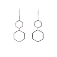 Load image into Gallery viewer, Shorebreak Double Hex Earrings