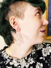 Load image into Gallery viewer, Shorebreak Double Hex Earrings