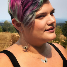 Load image into Gallery viewer, Crescent Mooncat Earrings