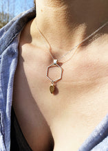 Load image into Gallery viewer, Verdant Hexagonal Leaf Drop Necklace