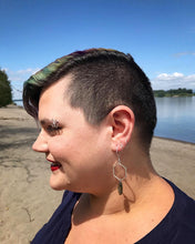 Load image into Gallery viewer, Shorebreak Hexagon Earrings with Labradorite