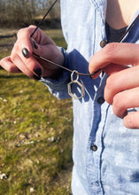 Load image into Gallery viewer, Verdant Silver Multi-Hexagon Necklace