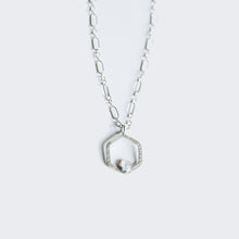 Load image into Gallery viewer, Shorebreak Moonstone Hexagon Necklace