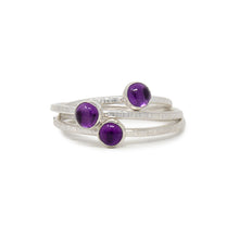 Load image into Gallery viewer, Verdant Amethyst Stacking Rings