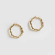 Load image into Gallery viewer, Grit Bronze Hexagon Studs
