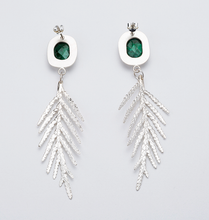 Load image into Gallery viewer, Sparkling Cedar Emerald Earrings