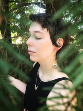 Load image into Gallery viewer, Crescent Mooncat Earrings
